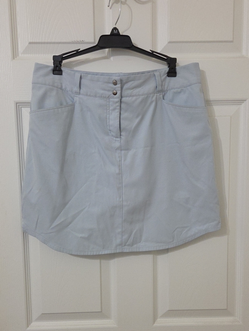 Adidas Pale Blue Skort with Metal Logo